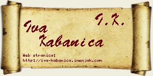 Iva Kabanica vizit kartica